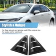 thumbnail image 3 of Pair for Toyota Corolla 2020-2022 Rear Side Window Louvers Air Vent Shades Cover Decorative Gloss Black, 3 of 6