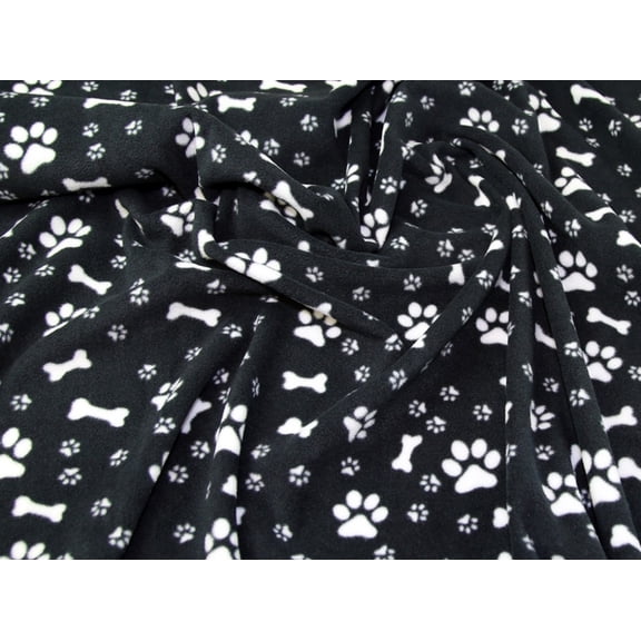 Minerva Polar Fleece Fabric Black - per yard