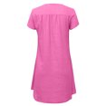 thumbnail image 4 of Dyegold Sundresses for Women Casual Summer - Women's T-Shirt Dress V Neck Button Down Loose Short Sleeve Blouse Tops Casual Mini Short Shift Dresses, 4 of 5