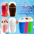 thumbnail image 4 of Slushie Cup FANS-ONE Frozen Magic Squeeze, paquete de 2, azul+verde, 4 of 7