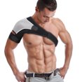 thumbnail image 4 of icolorfuled Adjustable Shoulder Support Brace for Injury Recovery and Prevention Lightweight Cloth Rubber Nylon Black One Size Fits All, 4 of 7