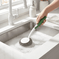 thumbnail image 3 of Scrubber with Handle,Steel Wool Scrubber for Cleaning Dishes,Metal Sponges for Pots,Sink,Pans,Grills 2ps, 3 of 6