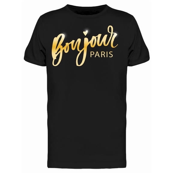 Bonjour Paris Phrase Tee Men's -Image by Shutterstock
