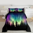thumbnail image 2 of Homewish Aurora Borealis Bedding Comforter Set 2pcs for Boys Girls,Abstract Gradient Starry Sky Twin Comforter Sets Microfiber,Jungle Woodland Breathable Bedding Set,Ultra Soft Home Decor, 2 of 8