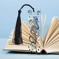 thumbnail image 5 of Snake Book Mark Skull Book Markers Transparent Acrylic Rectangle Holiday Star Monty Python Eclipse Decoration Bookmark with Tassel for Reading Teacher Student 4.6 x 1.3 Inch, 5 of 8