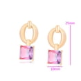 thumbnail image 2 of Aretes Dama Modernos Con Swarovski Rosa Violeta Oro 14K Lam dorado Unitalla, 2 of 7