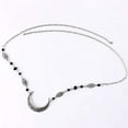 thumbnail image 3 of Boho Moon Head Chain Viking Crystal Crescent Moon Forehead Chain Halloween Circlet Headband Prom Party Festival Hair Accessories for Women(Retro silver), 3 of 5