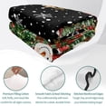 thumbnail image 4 of Quilts Twin XL Size Bedding Set, Black Christmas Lightweight Quilted Comforter, Xmas Trees Snowman Snowflake Winter Soft Reversible Bedspread Coverlet with Pillow Covers for All Season, 68" x 98", 4 of 9