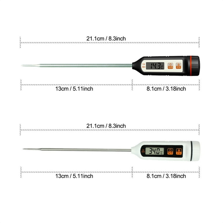 Digital Display Barbecue Quick Meter Gauge Cooking Meat Thermometer Tool  Waterproof Kitchen Barbecue Quick Meter Thermometer(Black) 