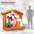 thumbnail image 3 of Costway 6 FT Christmas Inflatables Nativity Scene Decoration with Built-in LED Lights, 3 of 10