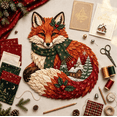 thumbnail image 5 of 1 PCS Christmas Woodland Wildlife DIY Patchwork Kit, 2026 New Beginner Friendly Layered Fabric Craft Set, Complete Pre-Cut Supplies,Christmas Home Decor, Unique Holiday Gift(Christmas Fox), 5 of 6
