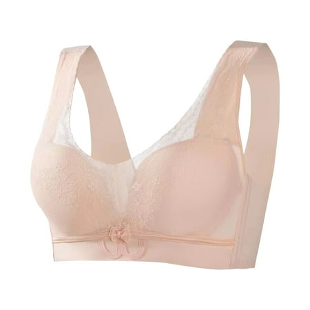 LLYWEY Lightweight Bras for Women on Clearance No Wire Bra Ladies Bralette Bra Style-994 Women Lightly Lined Bra Feature Adult Female Cotton Sports Bras Beige 34B