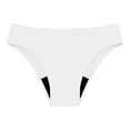 thumbnail image 4 of NMMUED Mid Waisted Bikini Bottoms for Women - Full Coverage Bathing Suit Swimsuit Basic Swim Briefs White L, 4 of 7