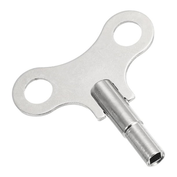 Llave de cuerda para reloj de acero portátil, fácil de usar, herramienta de reparación de relojes de madera. Argén