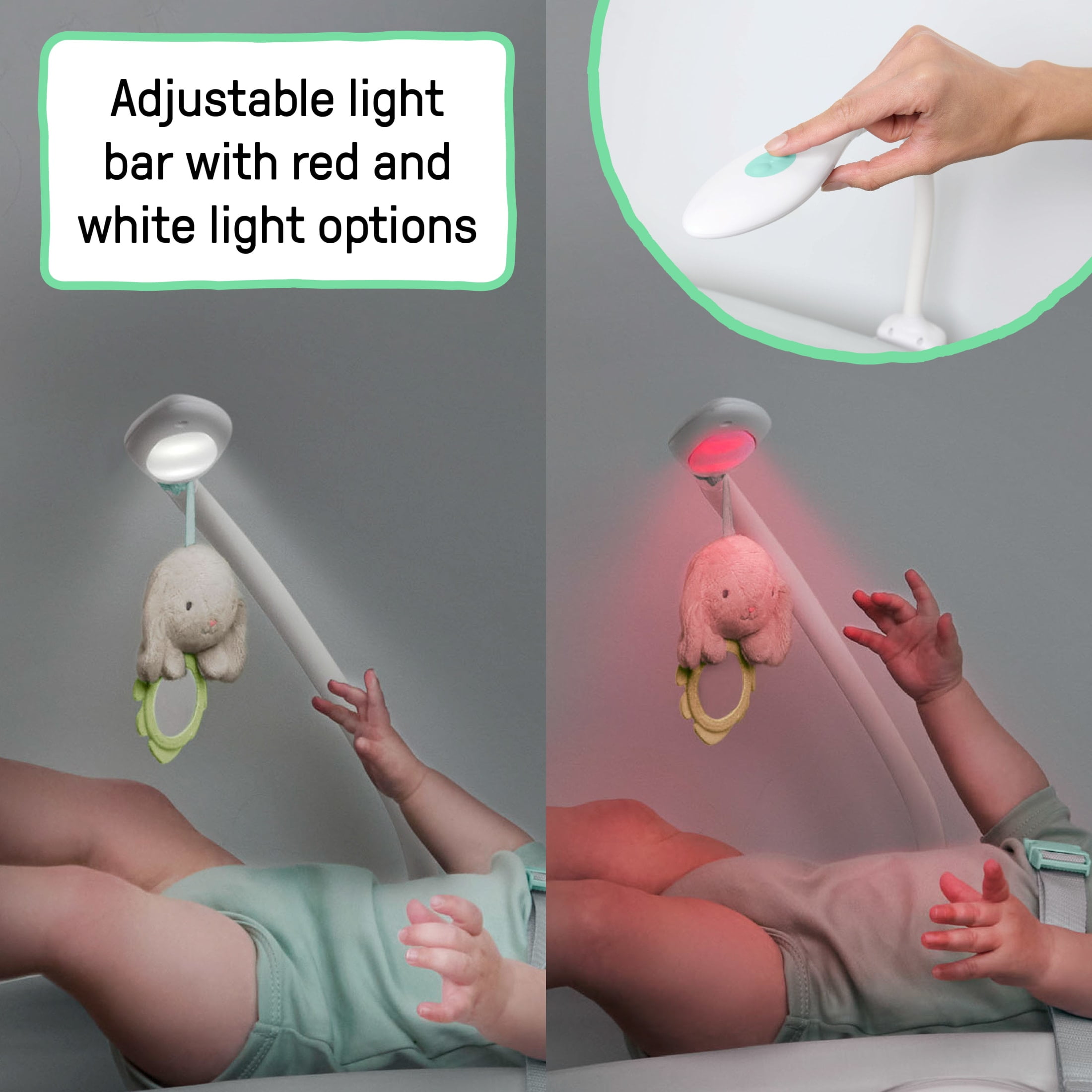 Ingenuity Day & Night Sylvi Baby Changing Pad - Includes Nightlight - Easy to Clean - Extra Comfort - Ages 0M+