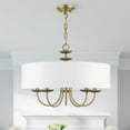 thumbnail image 6 of 42985-01 Livex Lighting Brookdale - 5 Light Pendant In Transitional Style-16.5 Inches Tall and 23 Inches Wide-Antique Brass Finish    -Traditional, 6 of 10