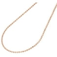 thumbnail image 2 of 10K Rose Gold 2MM Moon Cut Italian Beaded Ball Chain Necklace 30 Inches, 2 of 5