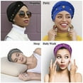 thumbnail image 6 of Women Turban Twisted Beaded Braid Chemical Cancer Headscarf Cap Hair Covered Wrap Hat, 6 of 7