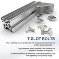 thumbnail image 4 of 20Set T-Slot Bolts, Drop-in Bolt Hammer Head with Hexagon Flange Nuts T-Bolt Stud Sliding Screw M6x20mm, 4 of 6