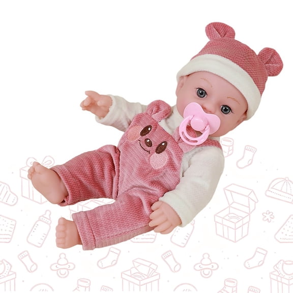 KOYPTL 12In Realistic Baby Doll for Toddlers 12-16-18 Months,Simulation Newborn Doll Soft Reborn Toy Gift for Kids Boys Girls 2 3 4 5 Years Old Christmas Birthday Pretend Play