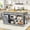 Grey, variant on ChicZhiNest Kitchen Island with Seating Include 2 Stools, 47" Solid Rubberwood Dining Table with Power Outlet, 6 Hooks, Kitchen Bar Table Set with 2 Drawers & Open Shelves Storage Cabinet, Grey
