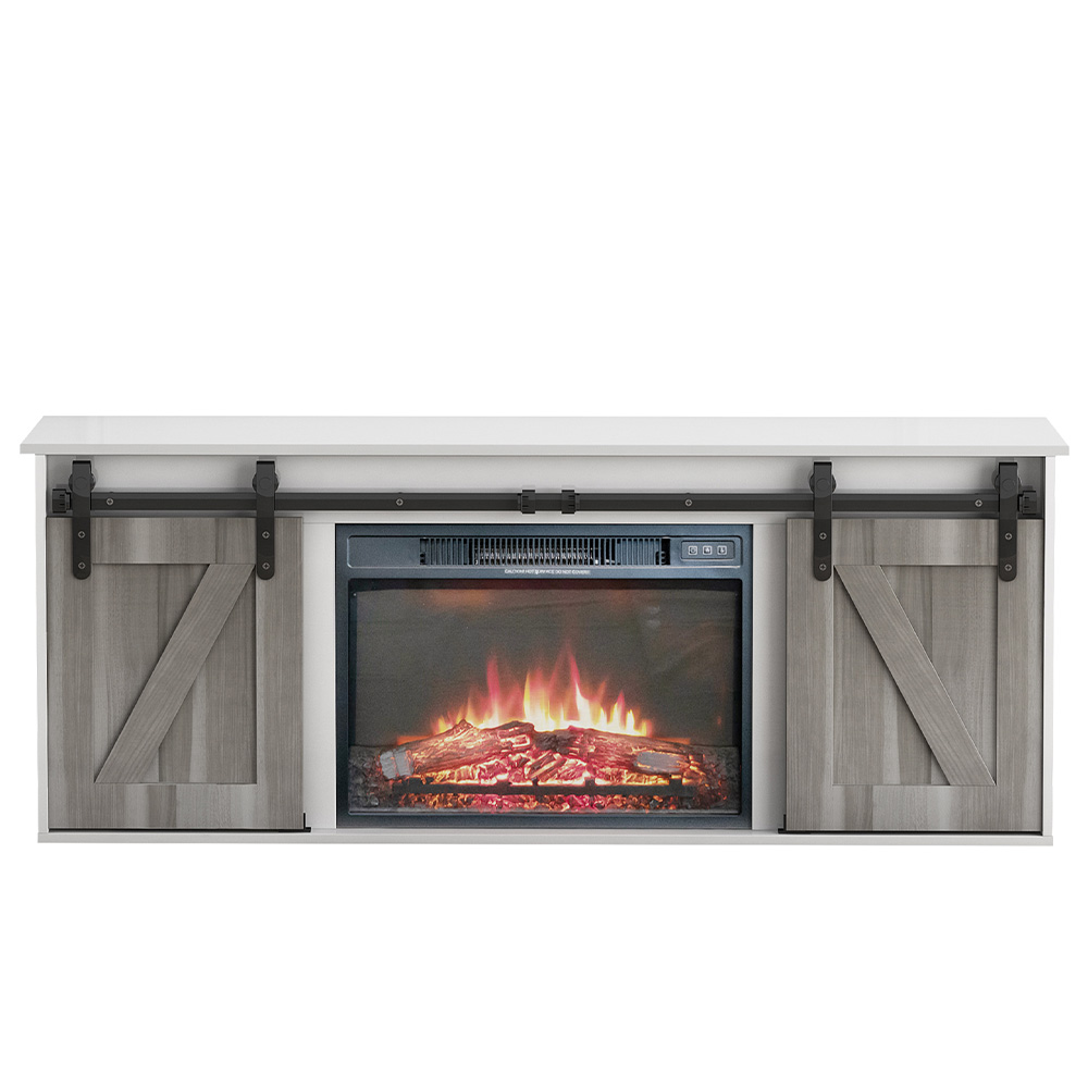 Fashnice Console Easy Assembly Entertainment Center Large Storage High