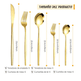 thumbnail image 2 of Juego De Cubiertos De Acero Inoxidable Dorado (30 Piezas) Xtellar dorado, 2 of 4
