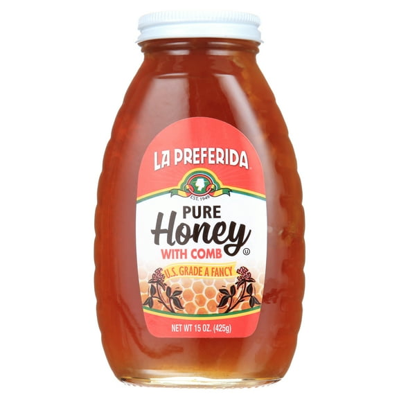 La Preferida® Pure Honey with Comb 15 oz. Jar