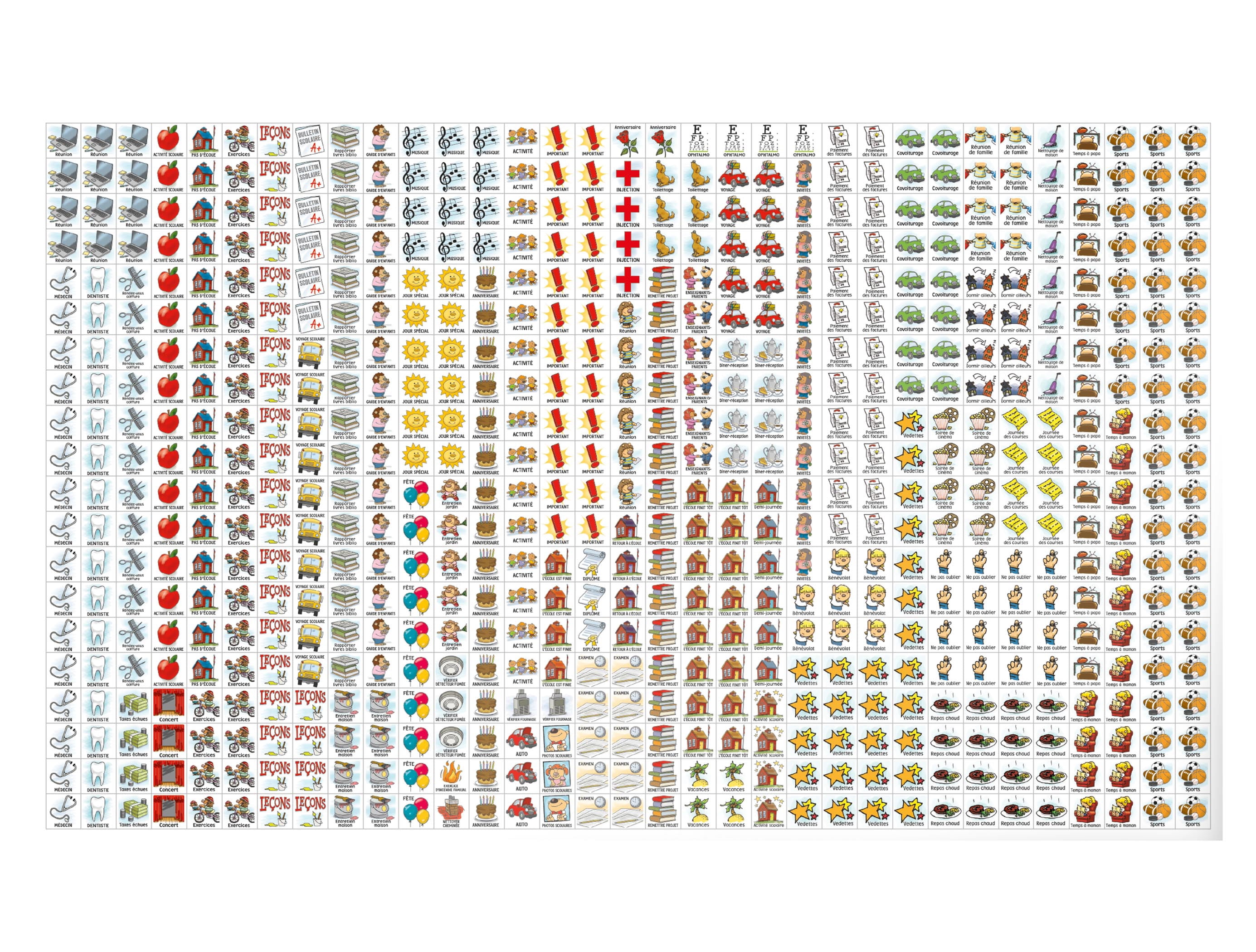 2027 Calendrier mural/de bureau familial Motherword Ultimate, grand format, français