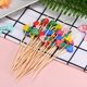thumbnail image 5 of Uxcell 200-Pack Palillos de Cóctel, Palillo de Bambú Elegante de 4.7 Pulgadas para Barbacoa/Tablas de Charcutería/Bebidas/Frutas [Multicolor, Fresa], 5 of 6