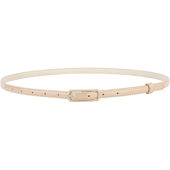 DOVACKA 4 Pack Thin Belts for Women Skinny Leather Belts with Metal Buckle for Dresses Pants Jeans