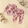 thumbnail image 2 of Caqnni Baby Boy 2 Piece Outfits Contrast Color Long Sleeve Sweatshirt and Elastic Pants Set for 0 6 12 18 24 M 1t 2t 3t 4t 5t 6t Pajamas & Dailywear Setï¼6-12 Months, 2 of 8
