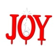 thumbnail image 3 of Juego de 3 estacas navideñas para jardín, juego de pesebre de alegría para exteriores, fácil de instalar, decoración navideña roja, letrero de alegría, 3 of 6