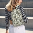thumbnail image 5 of Lsque Skull with Cash Pattern Canvas Daypack, Durable Backpack, High-quality Versatile Backpack,Vintage Compact Backpack-Medium, 5 of 6