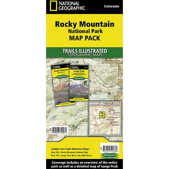 Explore the Rockies: National Geographic Rocky Mountain NP Map Pack & Naturalist Guide Bundle