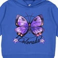 thumbnail image 3 of Inktastic Colorado State Butterfly and Flowers Toddler Hoodie, 3 of 4