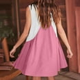 thumbnail image 5 of LIaqionyy Women 2024 Summer Casual Mini Dresses V Neck Flowy Sundresses Sleeveless Hot Short Dress Comfy Trendy Clothes, 5 of 7