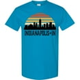 thumbnail image 3 of Inktastic Indianapolis Indiana Skyline Retro T-Shirt, 3 of 5