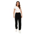 thumbnail image 4 of Clearance Womens Pants Petite Sports Solid Color Trousers Jogging Sweatpants Jogger Pants, 4 of 7