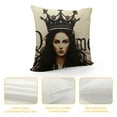 thumbnail image 4 of JEUXUS  Black Word Art Queen Crown Lover Valentine's Day Home Sofa Chair Bed Decoration Lumbar Pillowcase  Decorative Throw Pillow Cover Case Rectangular, 4 of 5