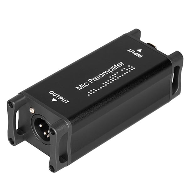 Preamplificador Amplificador Micrófono Preamplificador Micrófono Portátil para Estudio (sin Cable)