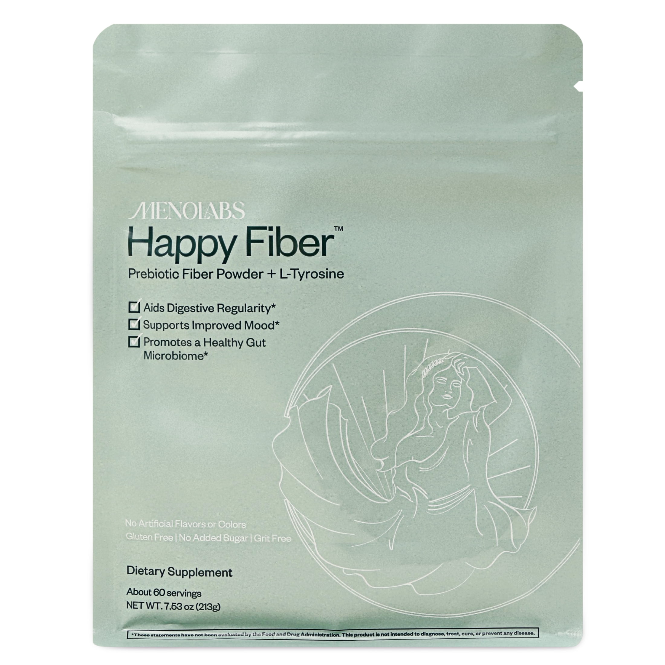 MenoLabs Happy Fiber Menopause Treatment and Support for Digestive Health, 7.53 oz.