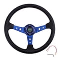 thumbnail image 5 of RASTP Aluminum 14inch Racing Steering Wheel 350mm Deep Dish 6 Bolt with Horn Button STW020-Blue, 5 of 6