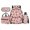 Pink Strawberry Bear Print, variant on Uorisanigo Galaxy Penguin School Backpack Set for Primary School, Breathable Bookbag with Meal Bag Storage, Water Bottle Holder and Pencil Pouch, Great for Travel and Outdoor
