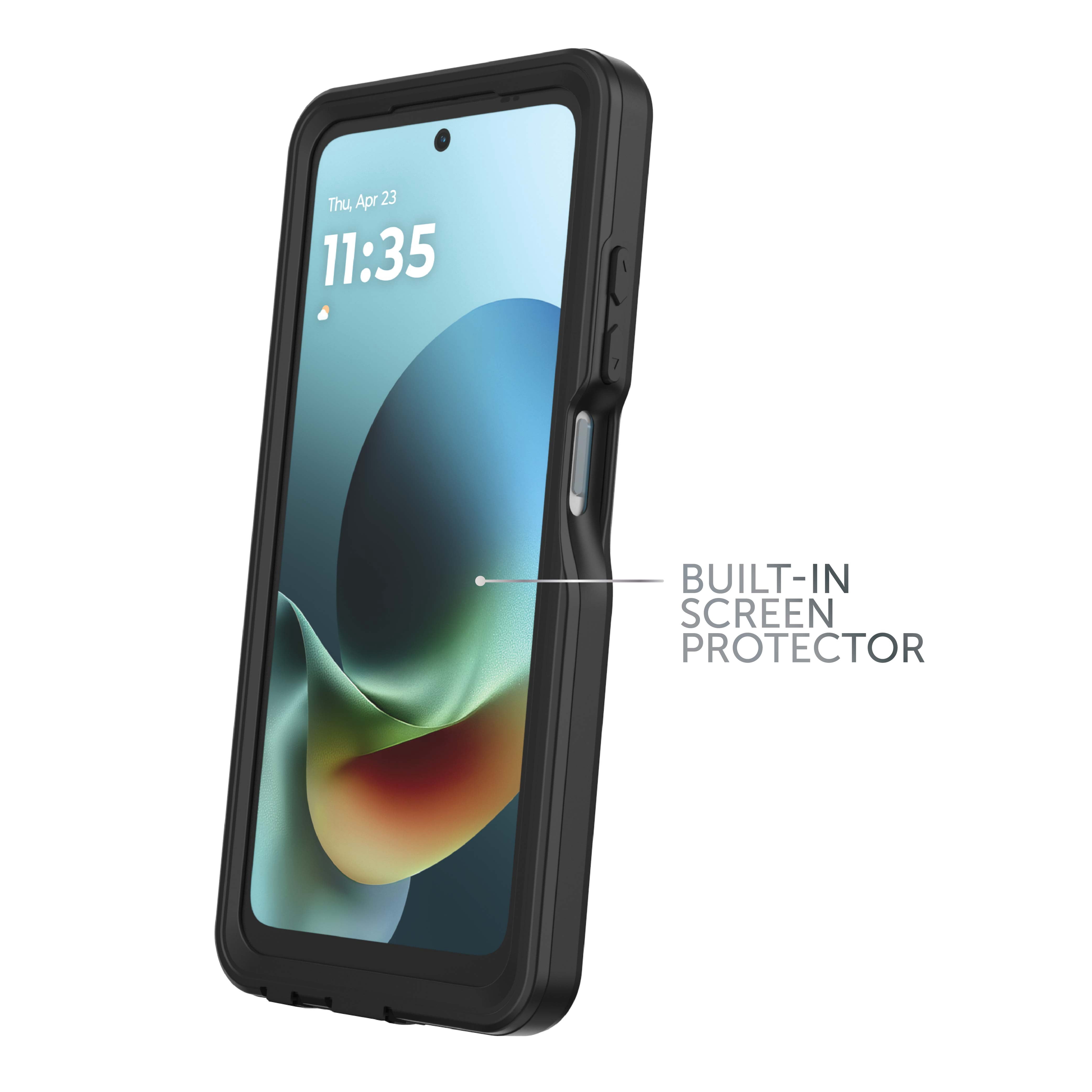 Body Glove Waterproof Tidal Phone Case for Motorola moto g PLAY (2026) - Black/Clear