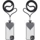 thumbnail image 1 of Cordón para teléfono, 2 piezas de cordón para teléfono celular con parches, correa para el cuello universal para teléfono, compatible con la mayoría de los teléfonos inteligentes, no, 1 of 7