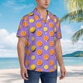 thumbnail image 5 of Daiia Yellow Lemon And Orange Hawaiian Shirt for Men Gentle Cotton Regular Short Sleeve Casual-Small, 5 of 9