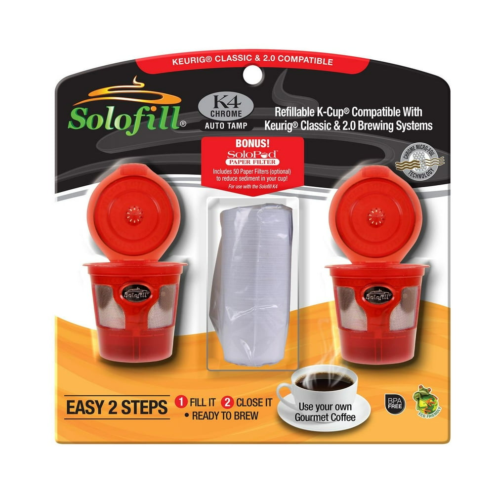 Product of Solofill K4 Chrome Refillable KCup Brewing Pod, 2 pk. with