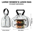thumbnail image 5 of Pioneer Flower Floral Print Pattern Drawstring Lunch Bag Women - Drawstring Lunch Bag Insulated for Work Office - Stain-Resistant Large Lunchbags for Women with Multi-Pockets, 5 of 6