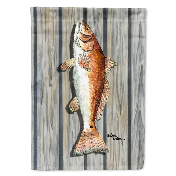 Carolines Treasures 8489-FLAG-PARENT Fish Red Fish Flag multicolor